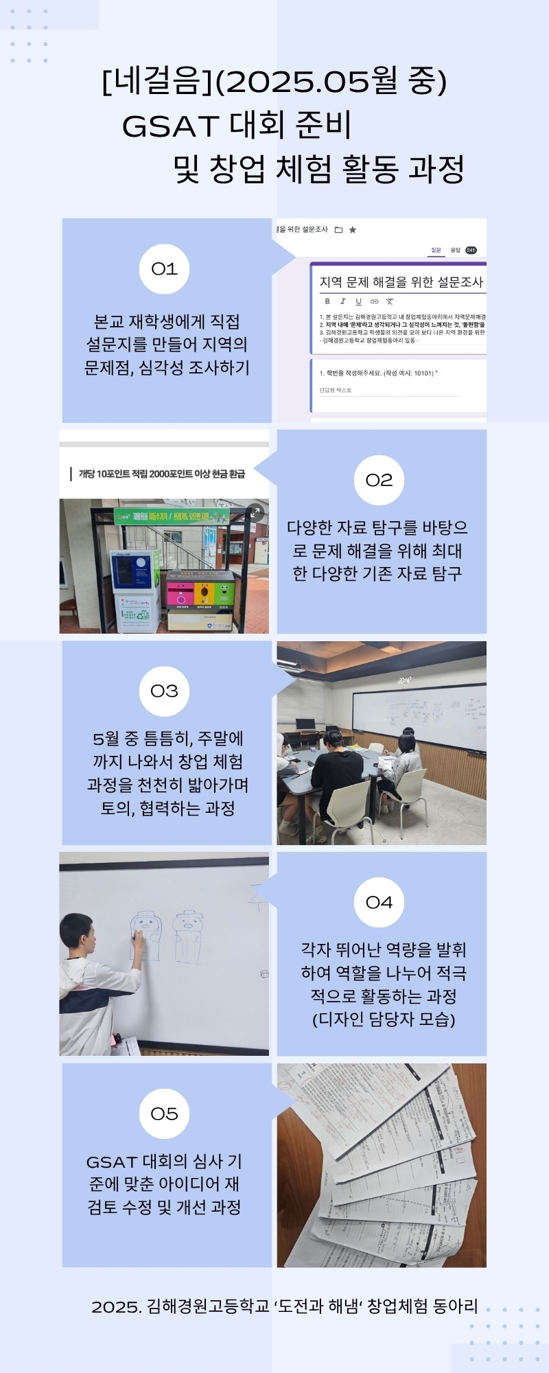 [네걸음](2025.05월 중) GSAT 대회 준비 및 창업 체험 활동 과정